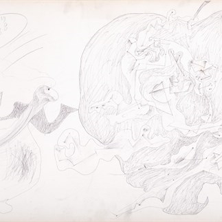 Yuan Yunsheng, Untitled, Pen on cardboard, 51x76cm, 1983.8 New York