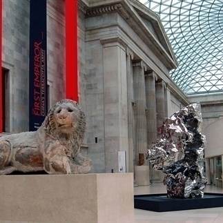 Artificial Rock No.59,  stainless steel 450×200×240cm 2003 The British Museum