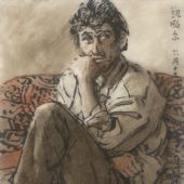 能歌善舞的凯撒尔  纸板迈克笔土色  26×26cm  2001