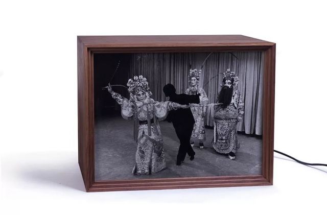 Cai Dongdong, Rehearse, 2019; Installation, photography, video, silver gelatin print, wood box, single channel recording, 53.4×40.2x41cm.jpg