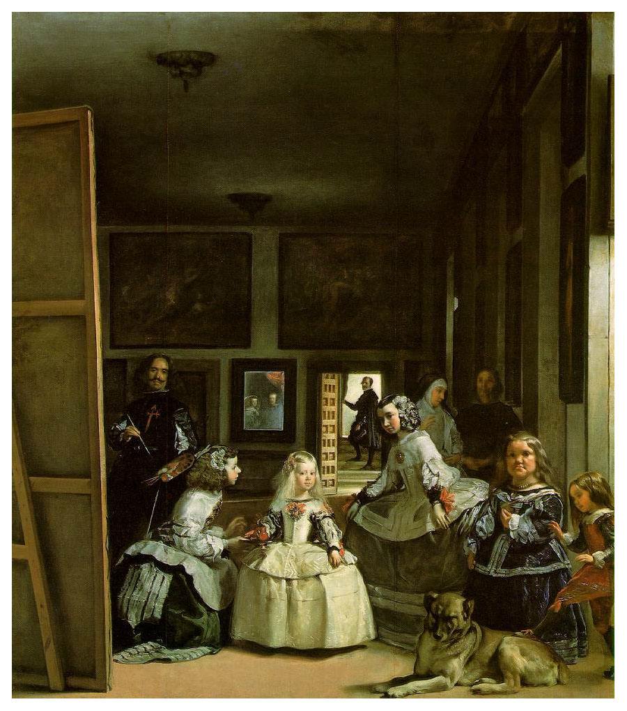 委拉斯贵兹,《宫娥》, 布面油画,318 x 276 cm, 1656,马德里普拉多