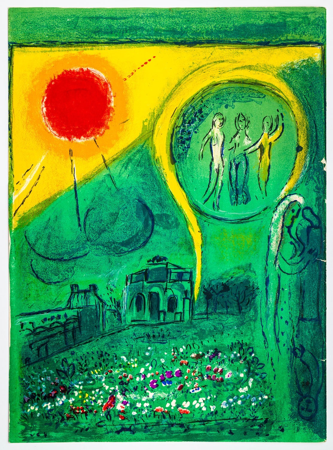 Marc Chagall, Le Carrousel du Louvre, lithograph, 28×38cm, 1954.jpg