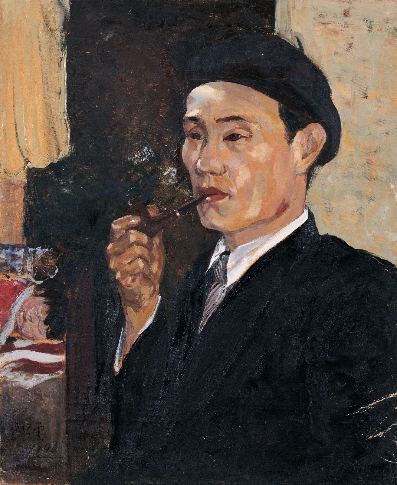 08  Song Buyun, Self Portrait, Oil Painting, 64.5×53cm, 1946.jpg