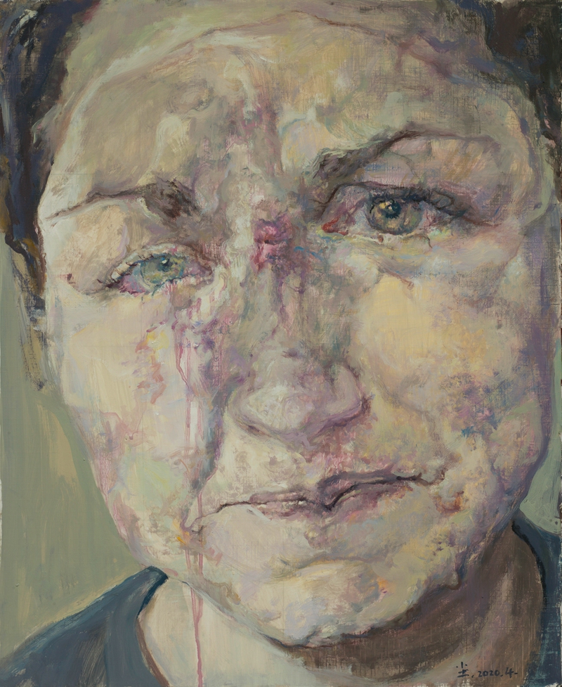 他者的肖像 #15 护士  Portraits of Otherness #15   A Nurse 45x38cm 2020.4 纸本油画 oil on paper.jpg