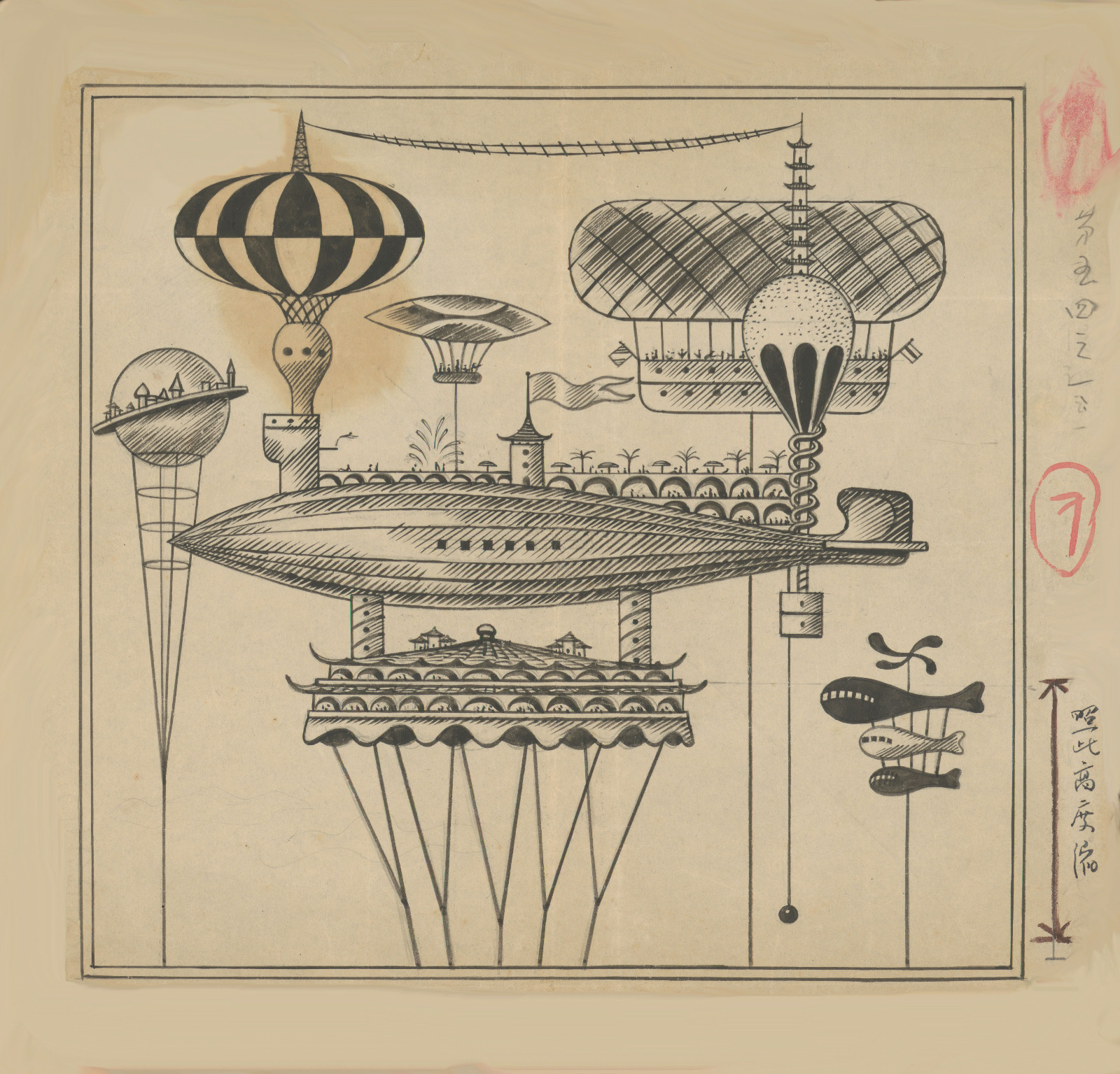 22 黑白原稿（《西游漫记》第五章第一页），28.5×27cm，1945年.jpg