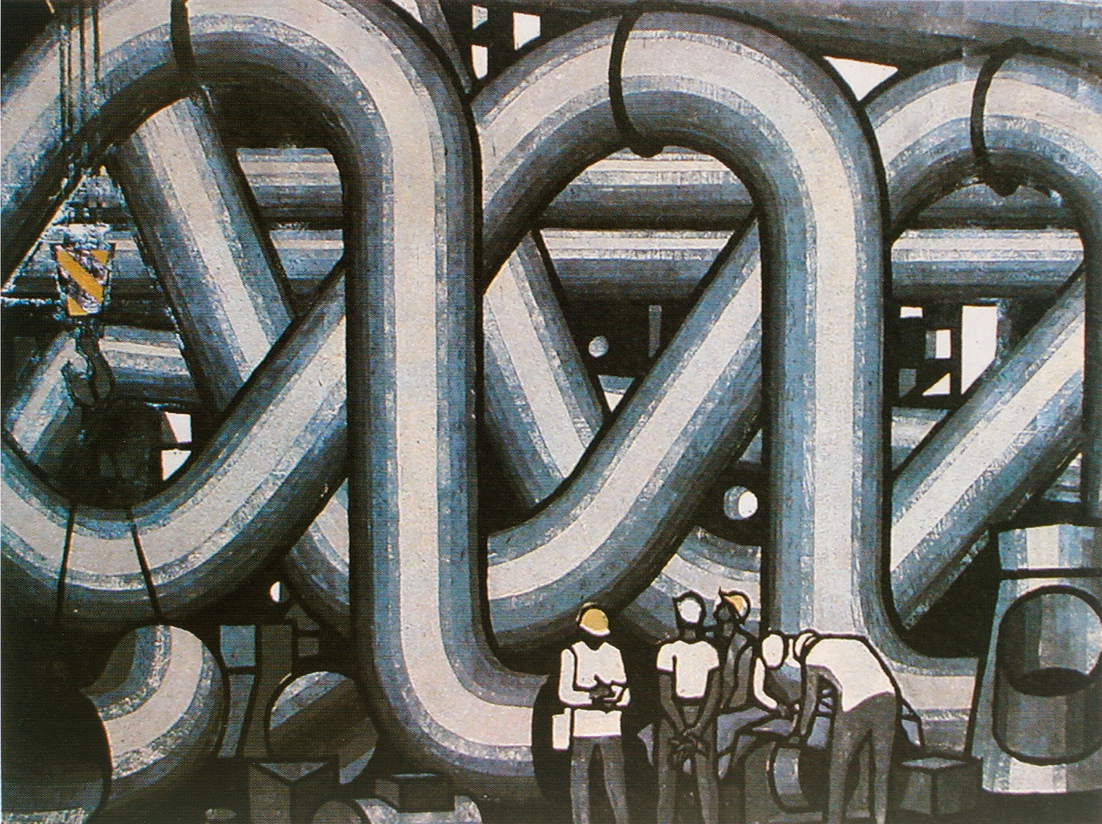 图5 节奏，套色木刻，30×40cm，1984.jpg