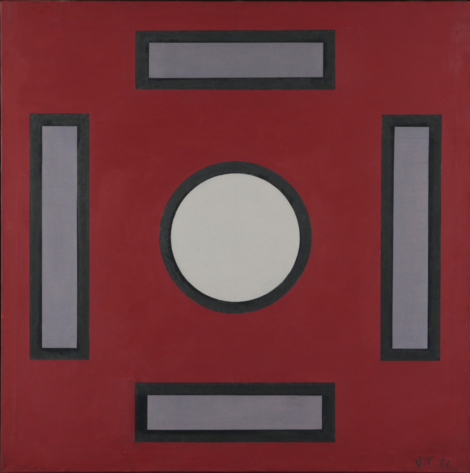 SPACE STRUCTURE 84-25 空间结构 84－25 Oil on Canvas 布面油画 80×80 cm 1984.JPG