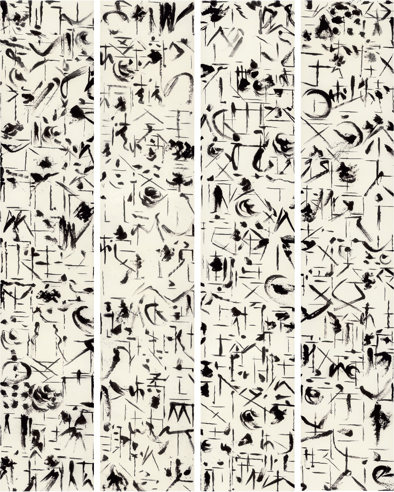 卢俊舟，无题，480×96cm×4，纸本水墨，2023.jpg