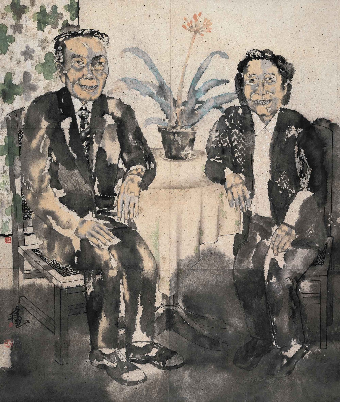 《金婚》 ，纸本水墨，140 × 120 cm，1994.jpg