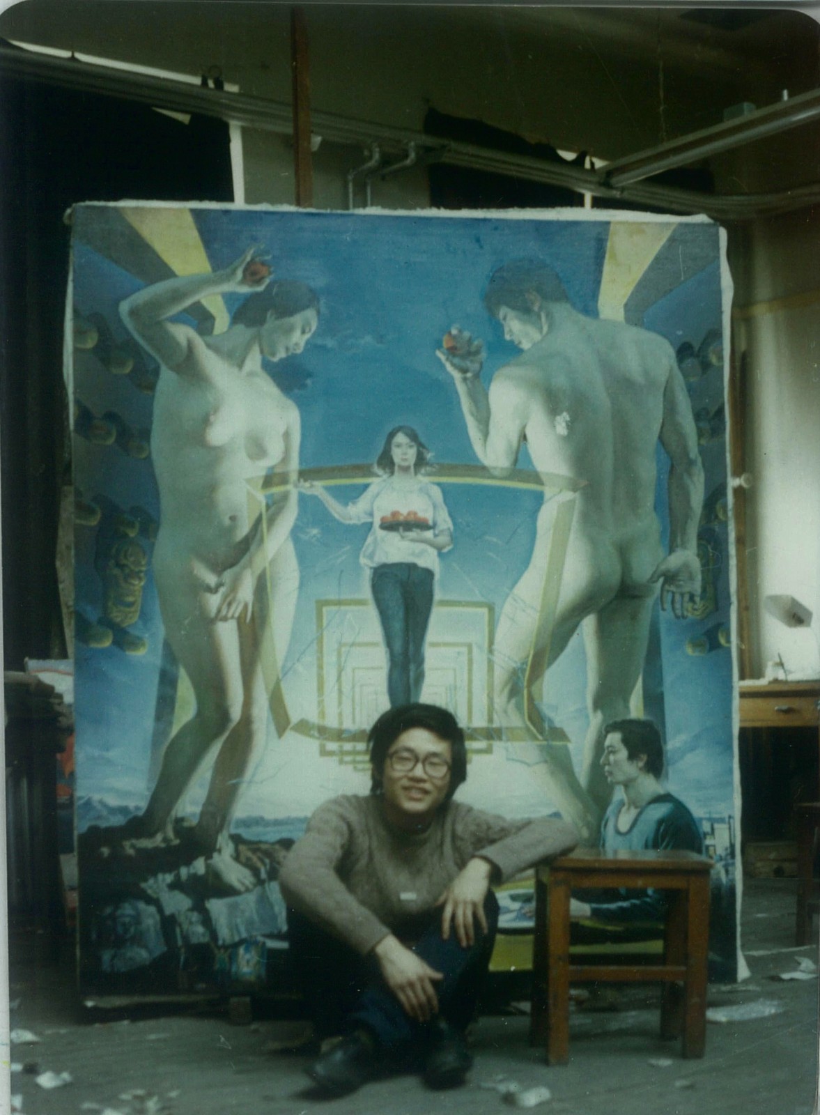 03 The creative process of “In the New Age—The Enlightenment of Adam and Eve”, CAFA Studio, 1985.jpg