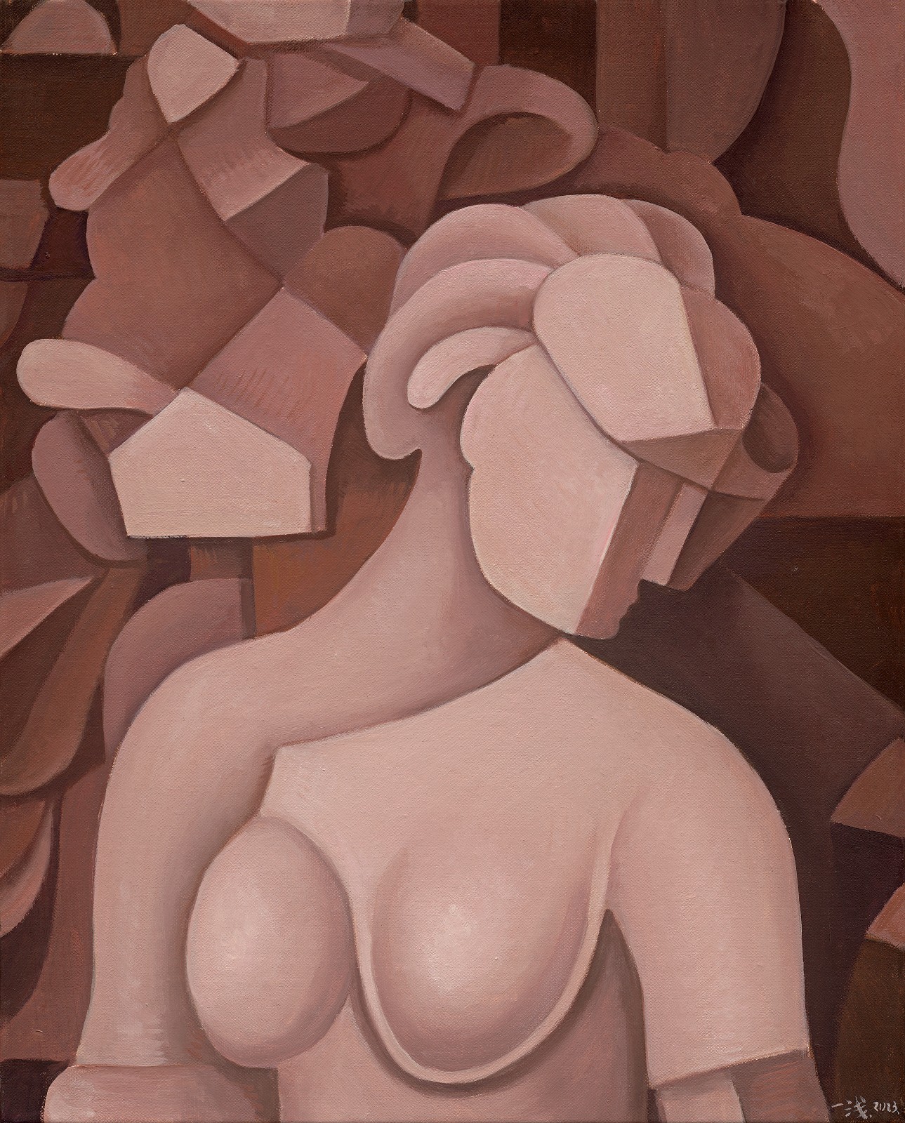 EVE-X02-pink-01，布面油画，50×40cm，2023.jpg