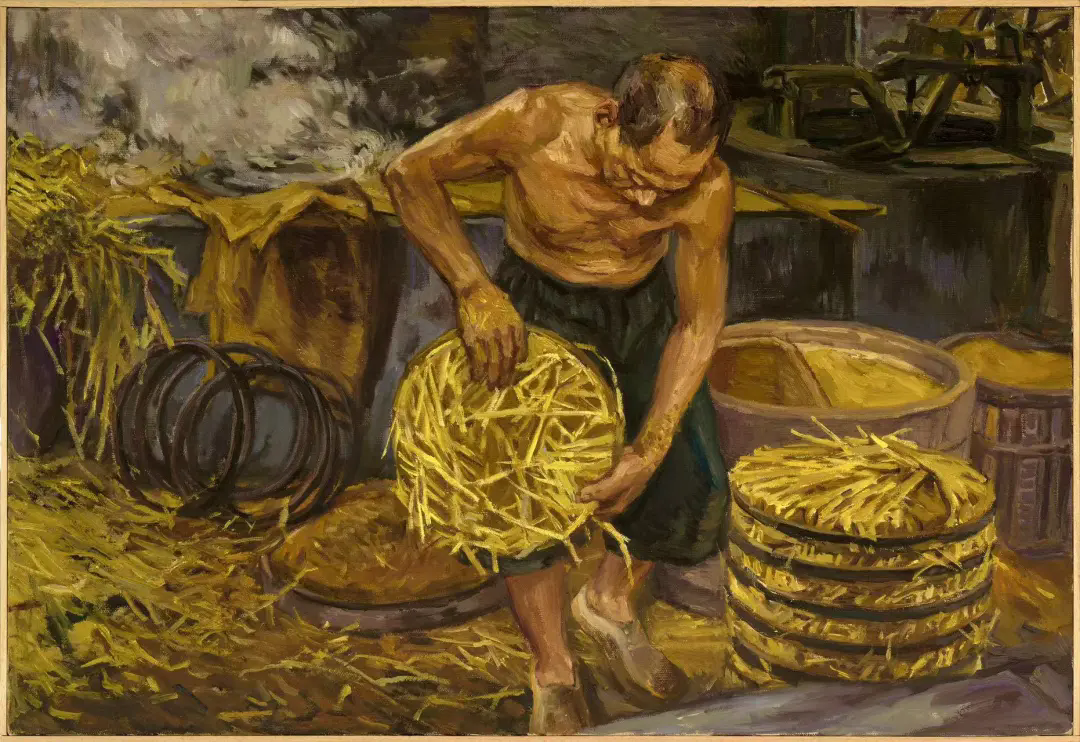 2 2024·Traditional Chinese Oil Extraction Workshop, Oil on canvas, 240×220cm, 2024.png