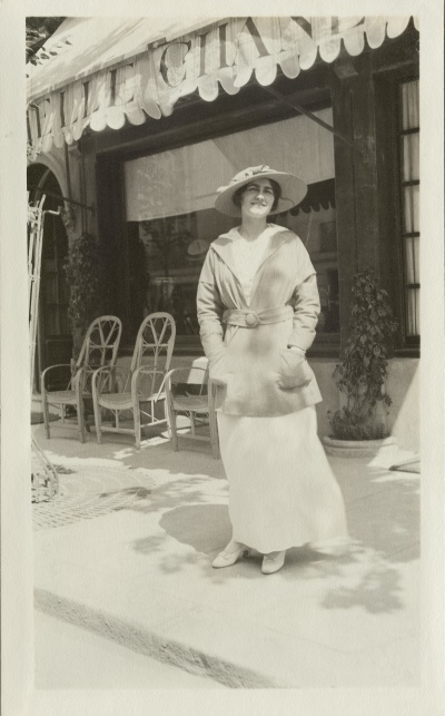 Gabrielle Chanel in front of her Deauville boutique, 1913. © Collection Mairie de Deauville..jpg