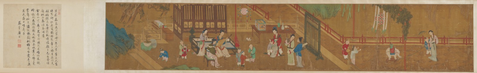 06 Zhou Wenju (signature), Viewing Lanterns (scroll), Ink and color on silk, Ming Dynasty, Collection of CAFA Art Museum.jpg