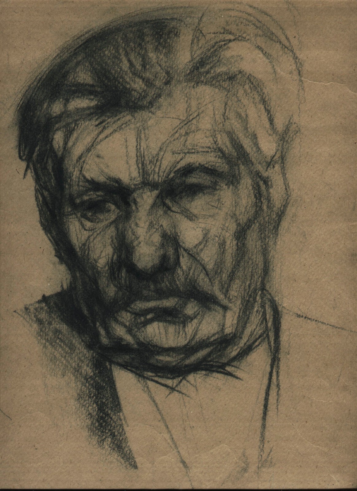 21 Lin Gang, Russian Old Man No.1, 38X29cm, charcoal on paper, 1958, the artist's possession.jpg