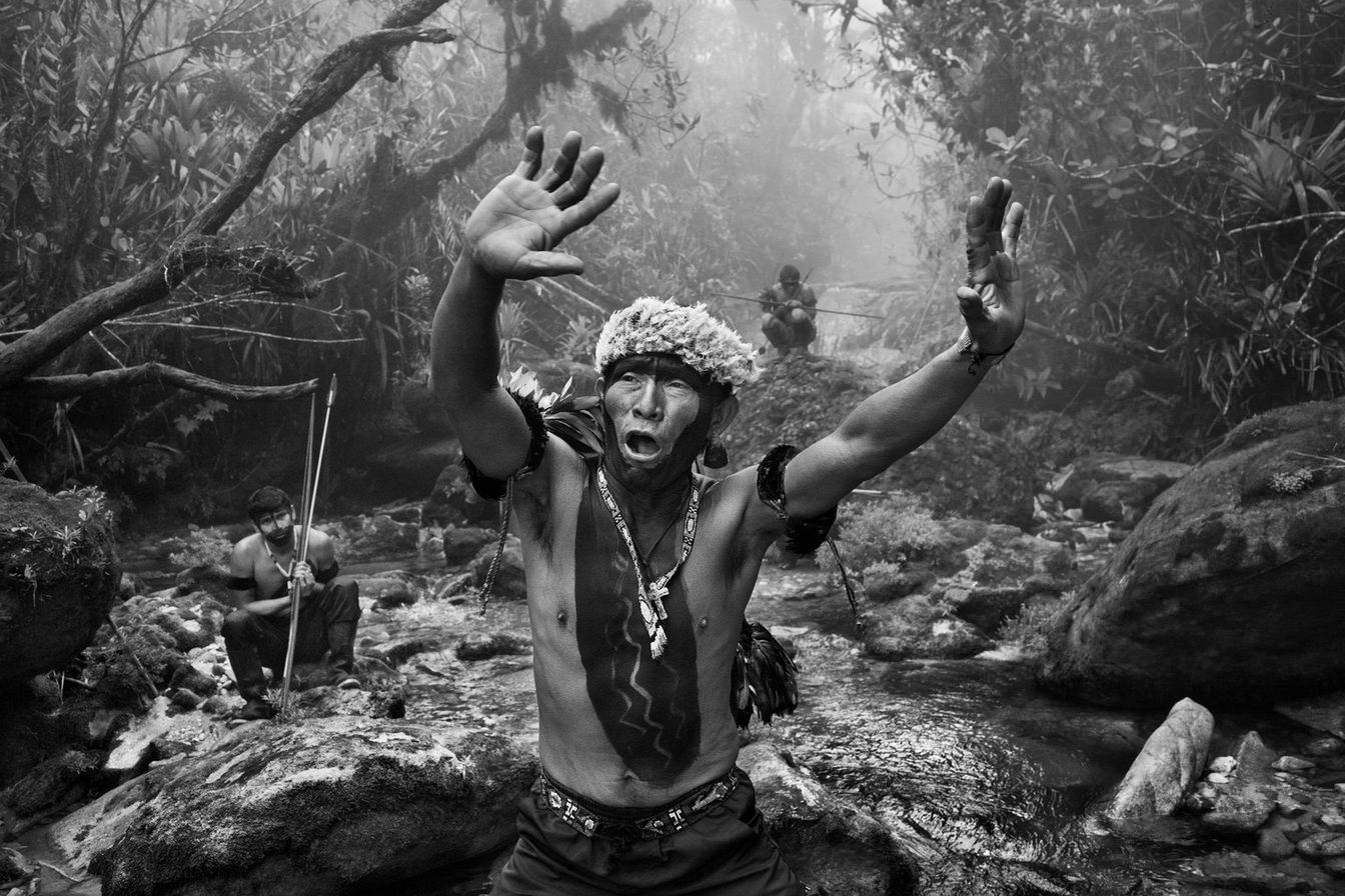 Yanomami shaman performs a ritual before the ascent to Pico da Neblina. State of Amazonas, Brazil, 2014.jpg