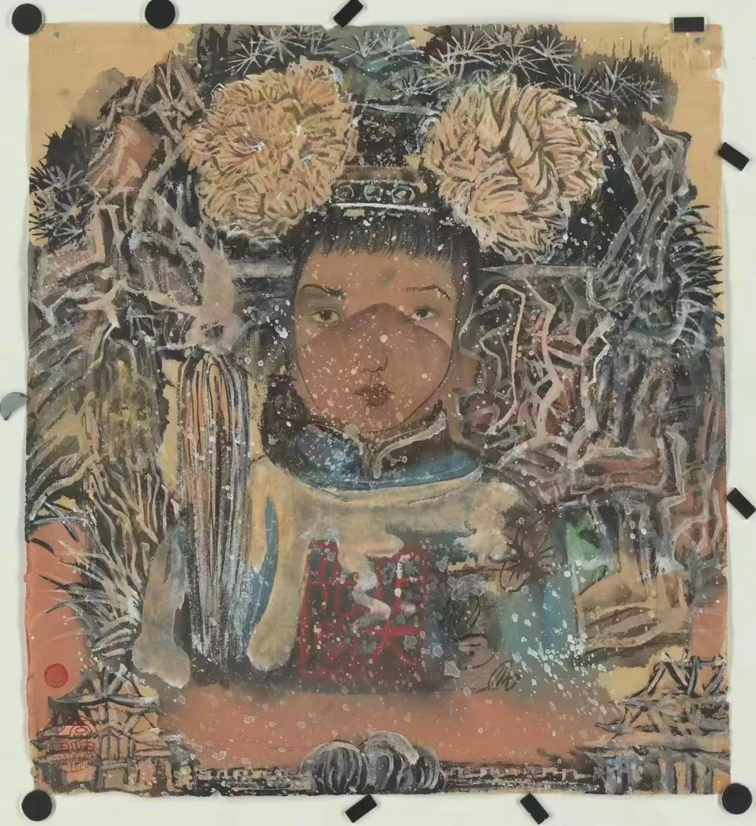 17 Li Jin, “Princess”, 47×42.5cm, Ink and color on paper, 1994.jpg