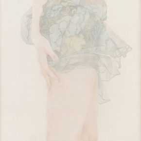 81 Xu Hualing, Fragrance, color and ink on silk, 52 x 42 cm, 2010