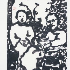 10 Zhu Zhengeng, An Old Photo, ink on paper, 46 x 34 cm, 2002