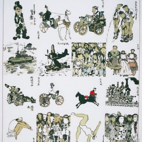 64 Zhu Zhengeng, Old Lens, ink and color on paper, 146 x 136 cm, 2004